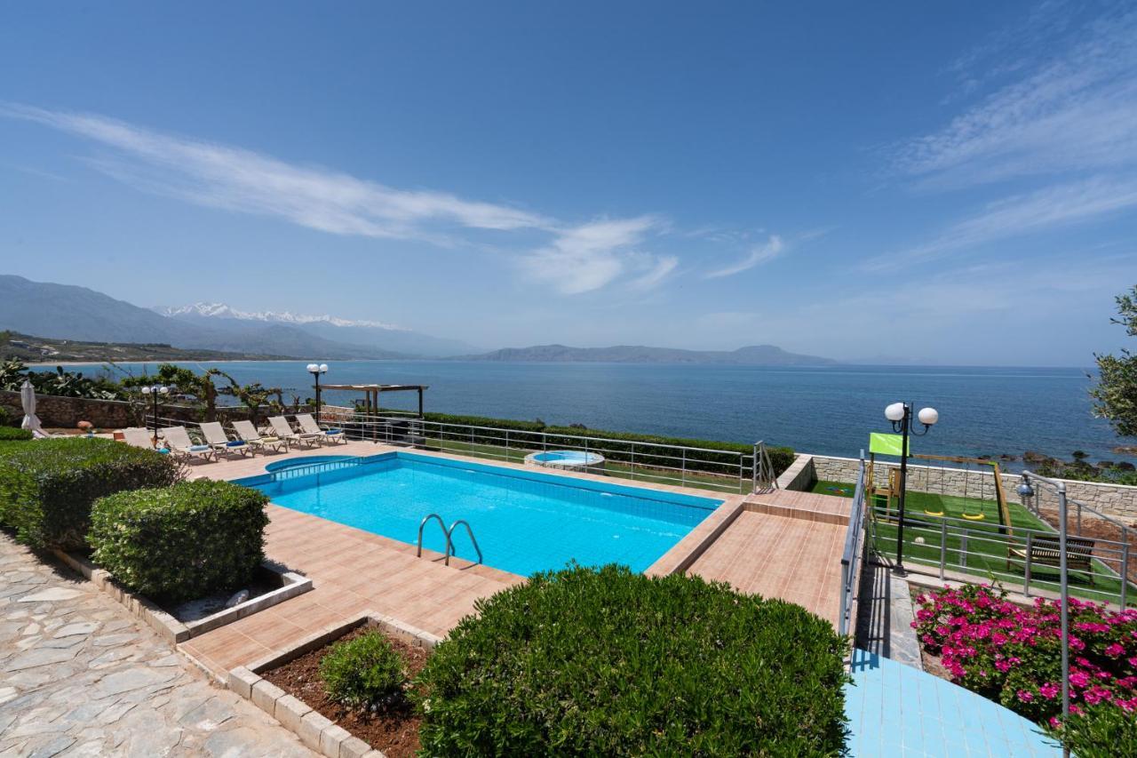 Beachfront Family Villa Katerina With Private Pool, Playground, Bbq & Amazing Sea Views! Petres  Extérieur photo
