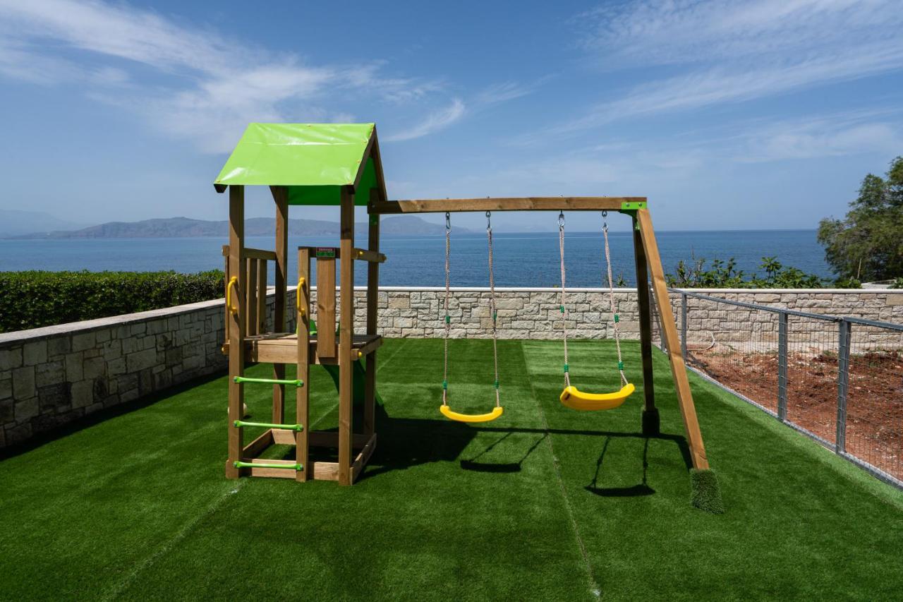 Beachfront Family Villa Katerina With Private Pool, Playground, Bbq & Amazing Sea Views! Petres  Extérieur photo